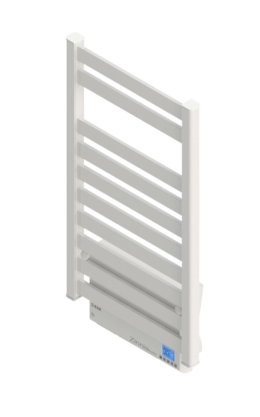 Electric heated towel rail with integrated fan heater ZINNIA turbo. – HJM  Fabricantes de emisores térmicos y secatoallas eléctricos